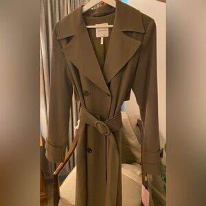 Olive green Trench Coat- Size Medium